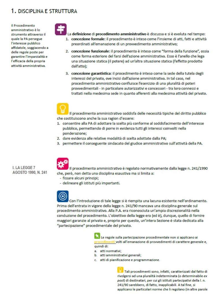 procedimento amministrativo schemi